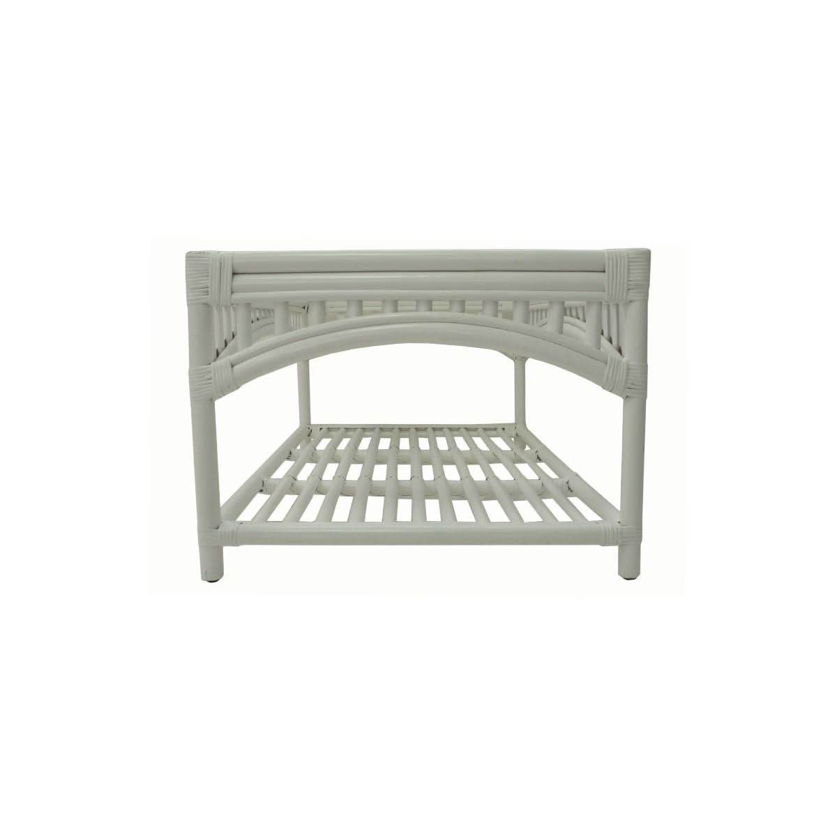 DENIZE RATTAN COFFEE TABLE IN WHITE - MyChocolateWood
