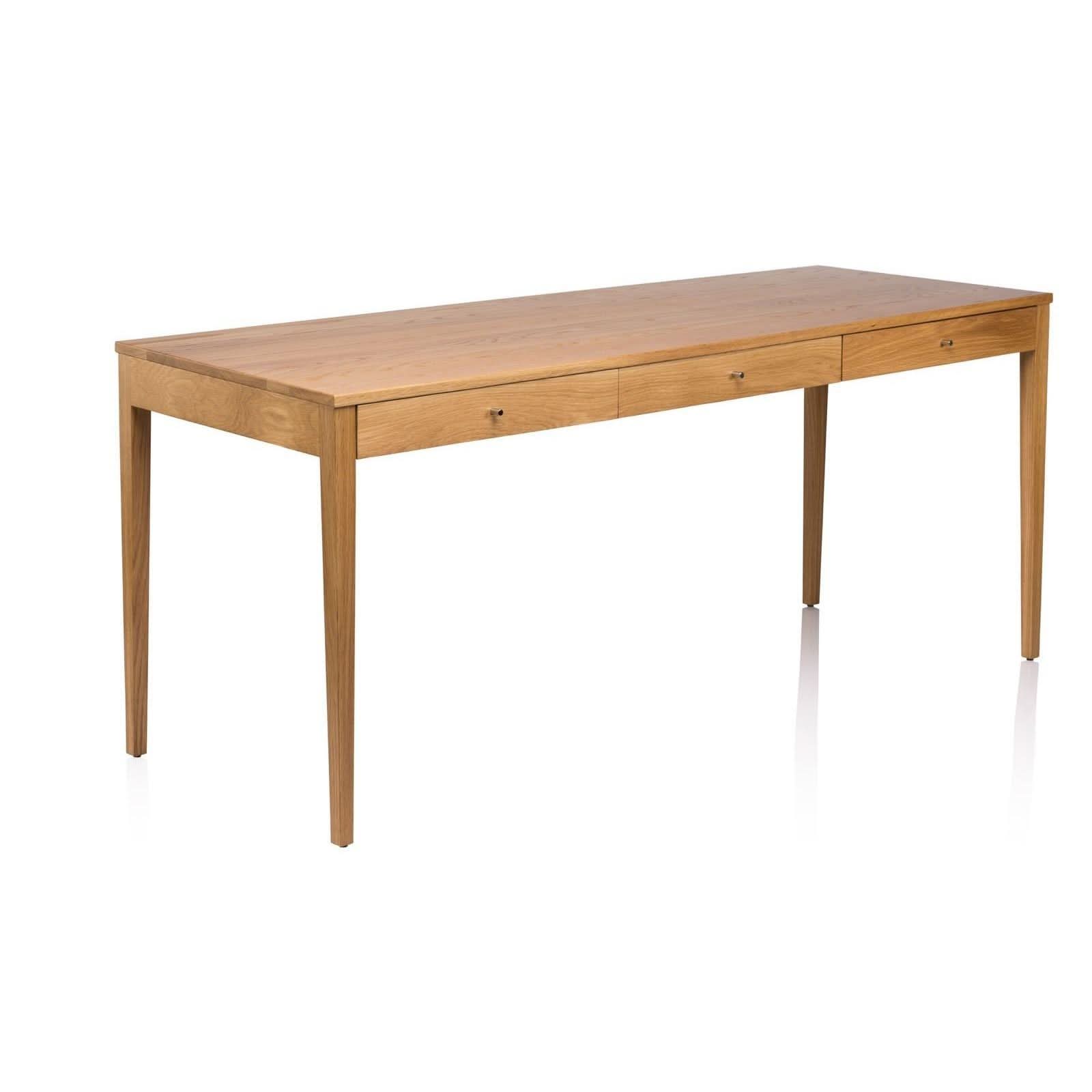 DENVER CUSTOM MADE DESK IN SOLID TASSIE OAK DESK WITH PENCIL DRAWERS - MyChocolateWood