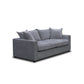 DEVINE 2 SEATER SOFA BED IN PEWTER COLOURED FABRIC - MyChocolateWood