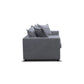 DEVINE 2 SEATER SOFA BED IN PEWTER COLOURED FABRIC - MyChocolateWood