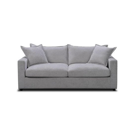 DEVINE SOFA BED IN SILVER COLOURED FABRIC - MyChocolateWood