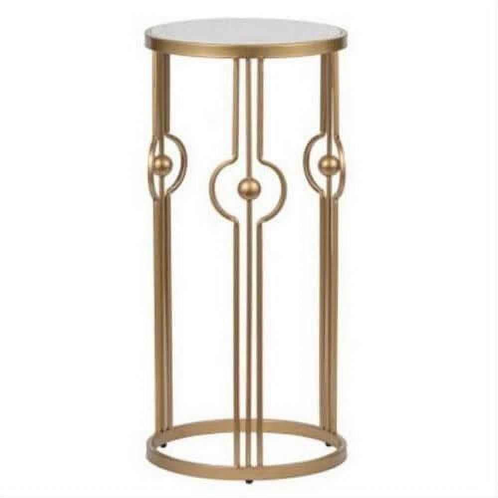 DIANNA MARBLE ART DECO SIDE TABLE/LAMP TABLE/BEDSIDE TABLE/ACCENT TABLE - MyChocolateWood
