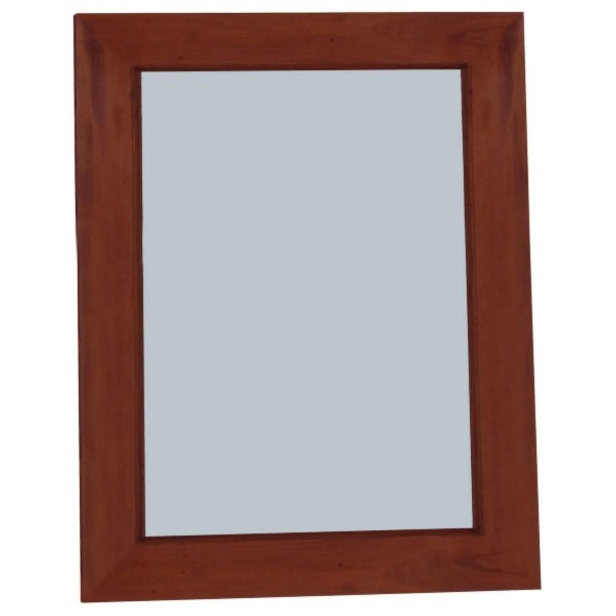 Dias Solid Mahogany Timber Frame Mirror in Mahogany, 80cm - Chocolate Wood