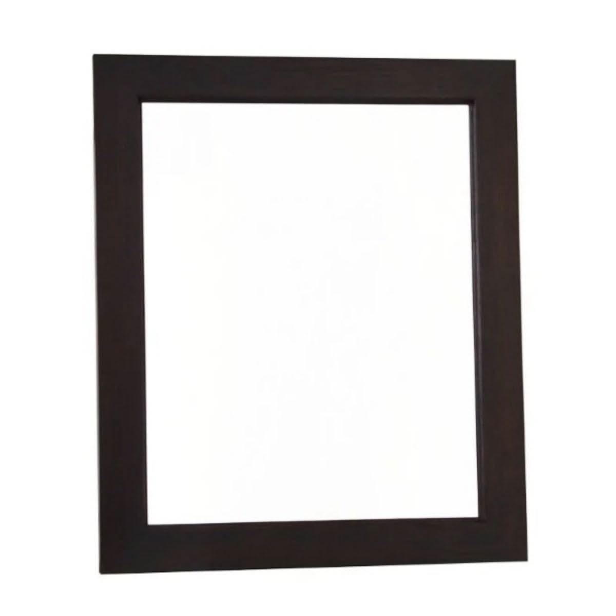 Dias Solid Mahogany Timber Frame Mirror in Chocolate, 120cm - Chocolate Wood