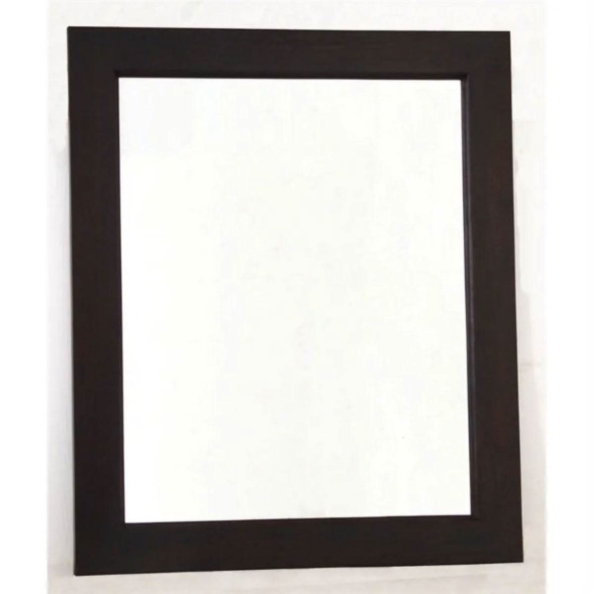 Dias Solid Mahogany Timber Frame Mirror in Chocolate, 80cm - Chocolate Wood