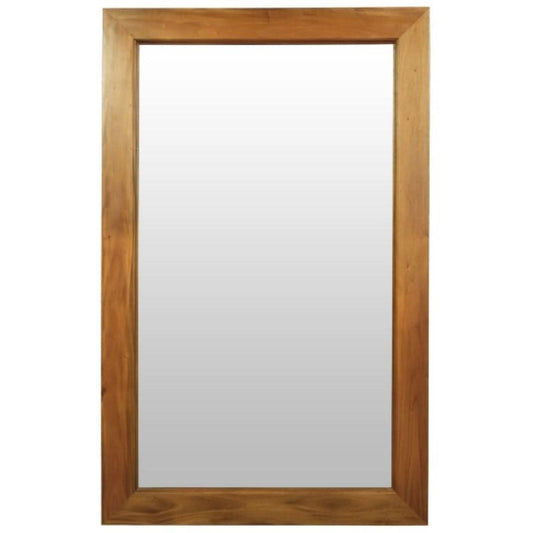 DIAS SOLID MAHOGANY TIMBER FRAME MIRROR IN LIGHT PECAN 100CM - MyChocolateWood
