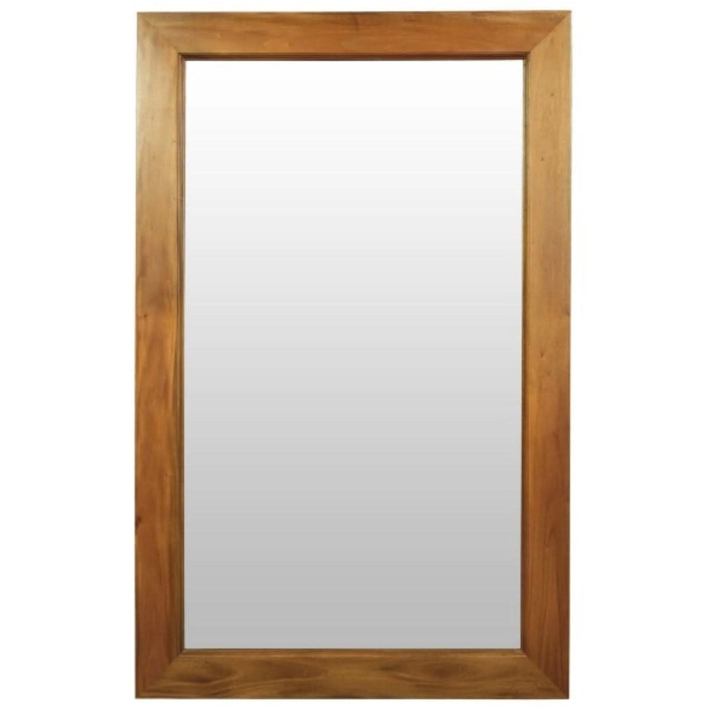 Dias Solid Mahogany Timber Frame Mirror in Light Pecan, 100cm - Chocolate Wood