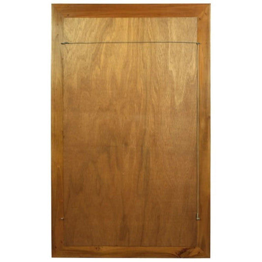DIAS SOLID MAHOGANY TIMBER FRAME MIRROR IN LIGHT PECAN 100CM - MyChocolateWood