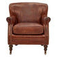 DIVINITY VINTAGE AGED LEATHER ARMCHAIR, CIGAR - MyChocolateWood