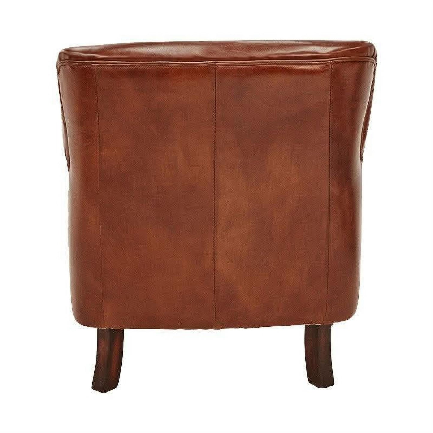 DIVINITY VINTAGE AGED LEATHER ARMCHAIR, CIGAR - MyChocolateWood