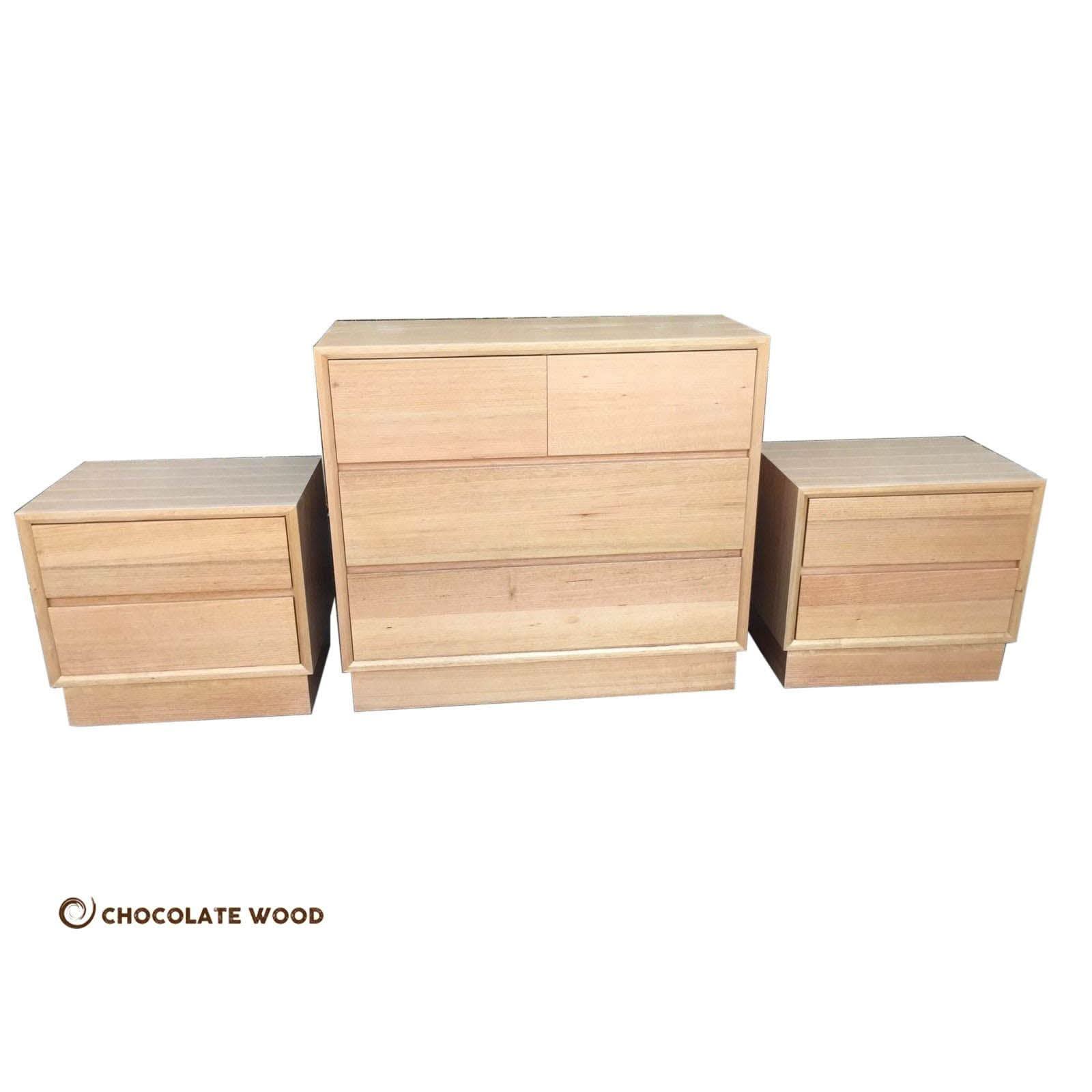 DORA QUEEN BEDROOM SUITE - SOLID TASSIE OAK TIMBER - MyChocolateWood