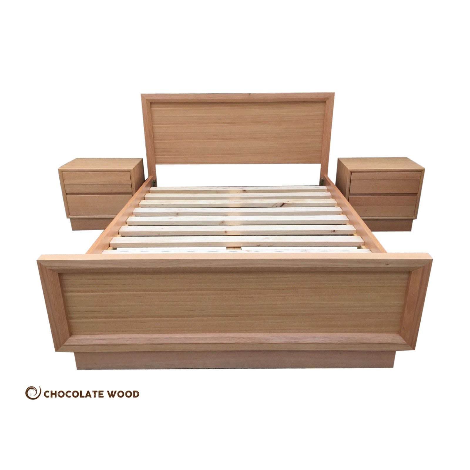 DORA QUEEN BEDROOM SUITE - SOLID TASSIE OAK TIMBER - MyChocolateWood