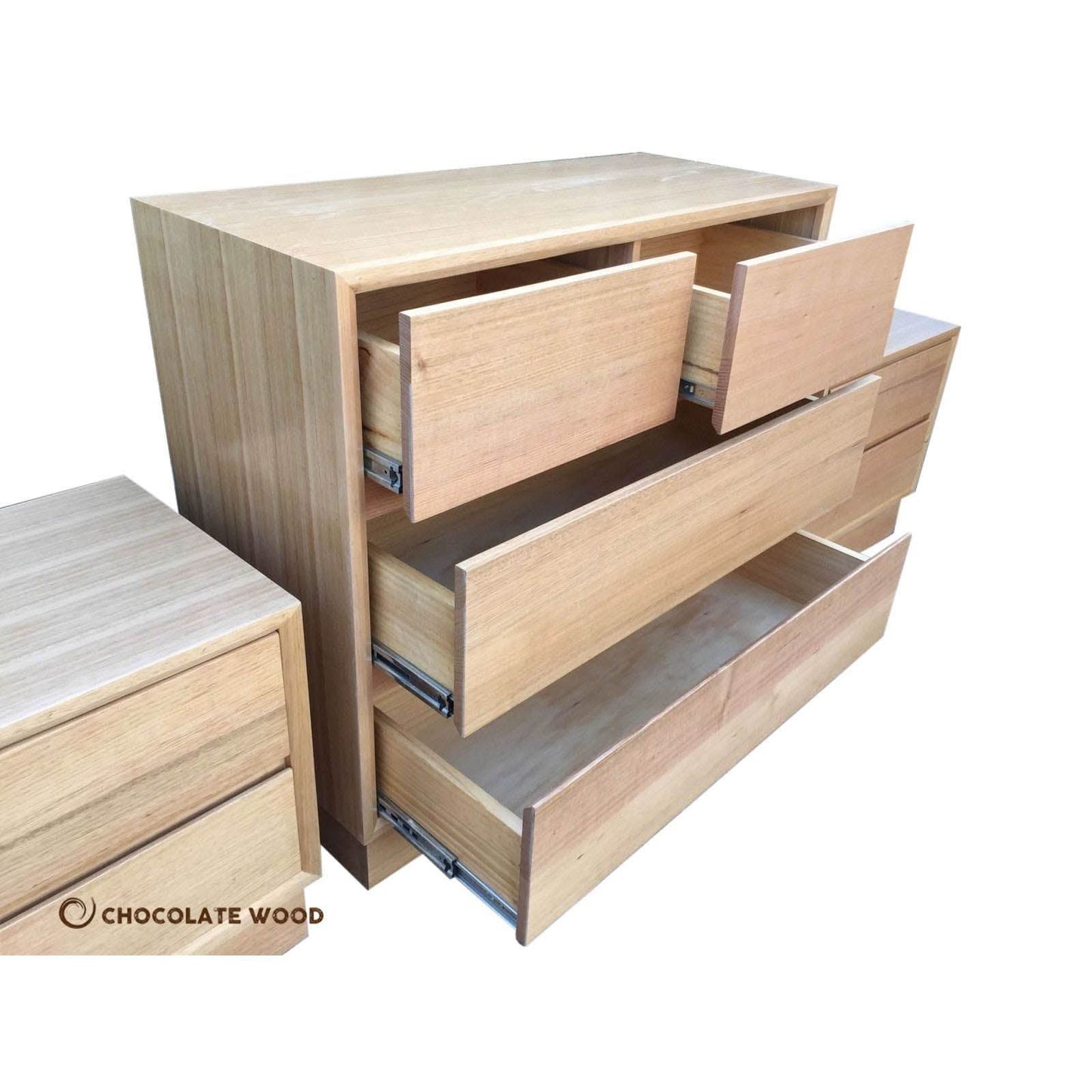 DORA QUEEN BEDROOM SUITE - SOLID TASSIE OAK TIMBER - MyChocolateWood