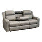 DORIA 3-SEATER RHINO SUEDE FABRIC ELECTRIC RECLINER GREY - MyChocolateWood