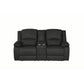 DORVAL 2-SEATER ELECTRIC RECLINER WITH CONSOLE SOFA JET - MyChocolateWood