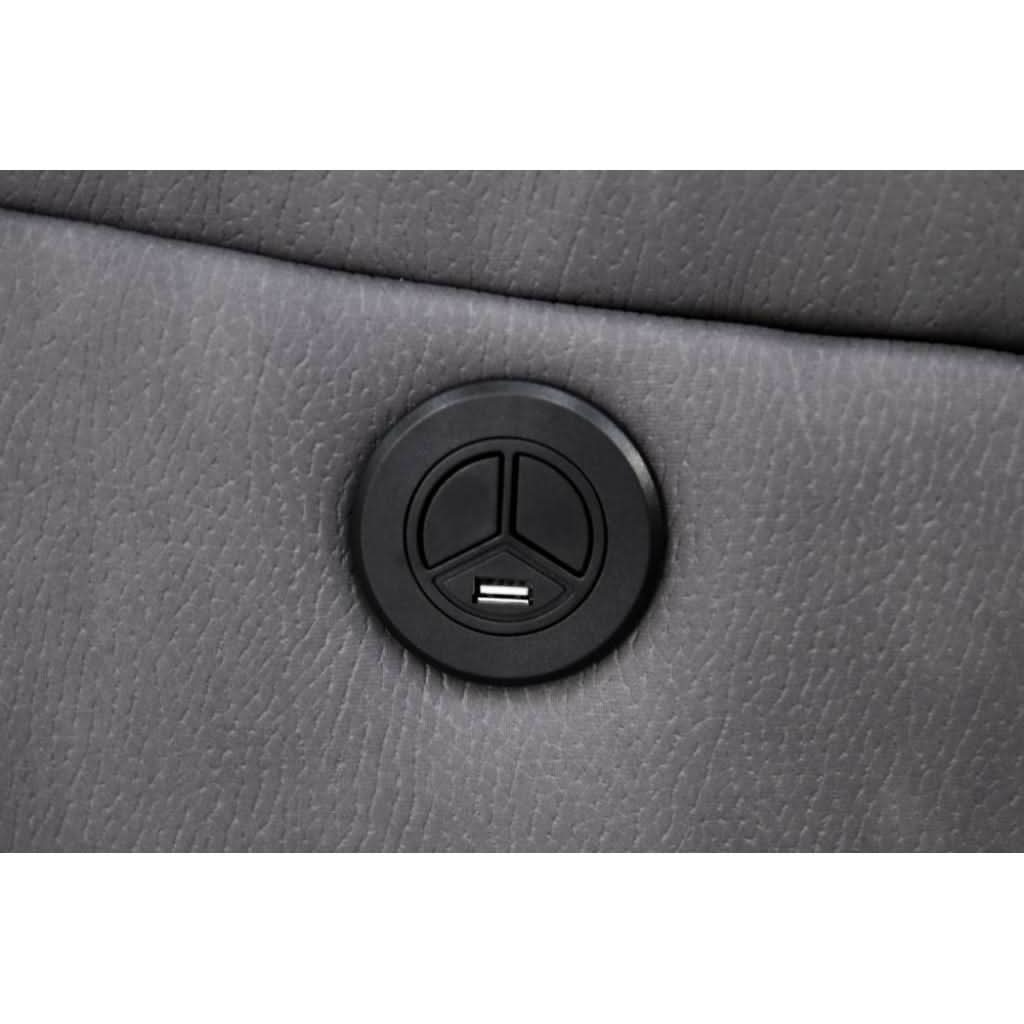 DORVAL 2-SEATER ELECTRIC RECLINER WITH CONSOLE SOFA JET - MyChocolateWood