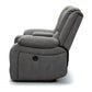 Dorval 2-Seater Electric Recliner Sofa with Console in Onyx - Chocolate Wood