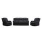 DORVAL 3-SEATER + 2 SINGLE RECLINERS SUITE LATTE - MyChocolateWood
