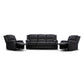 DORVAL 3-SEATER + 2 SINGLE RECLINERS SUITE LATTE - MyChocolateWood