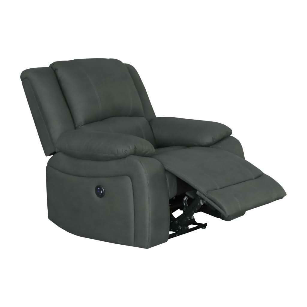 DORVAL SINGLE RECLINER SOFA/ARMCHAIR 1USB JET - MyChocolateWood