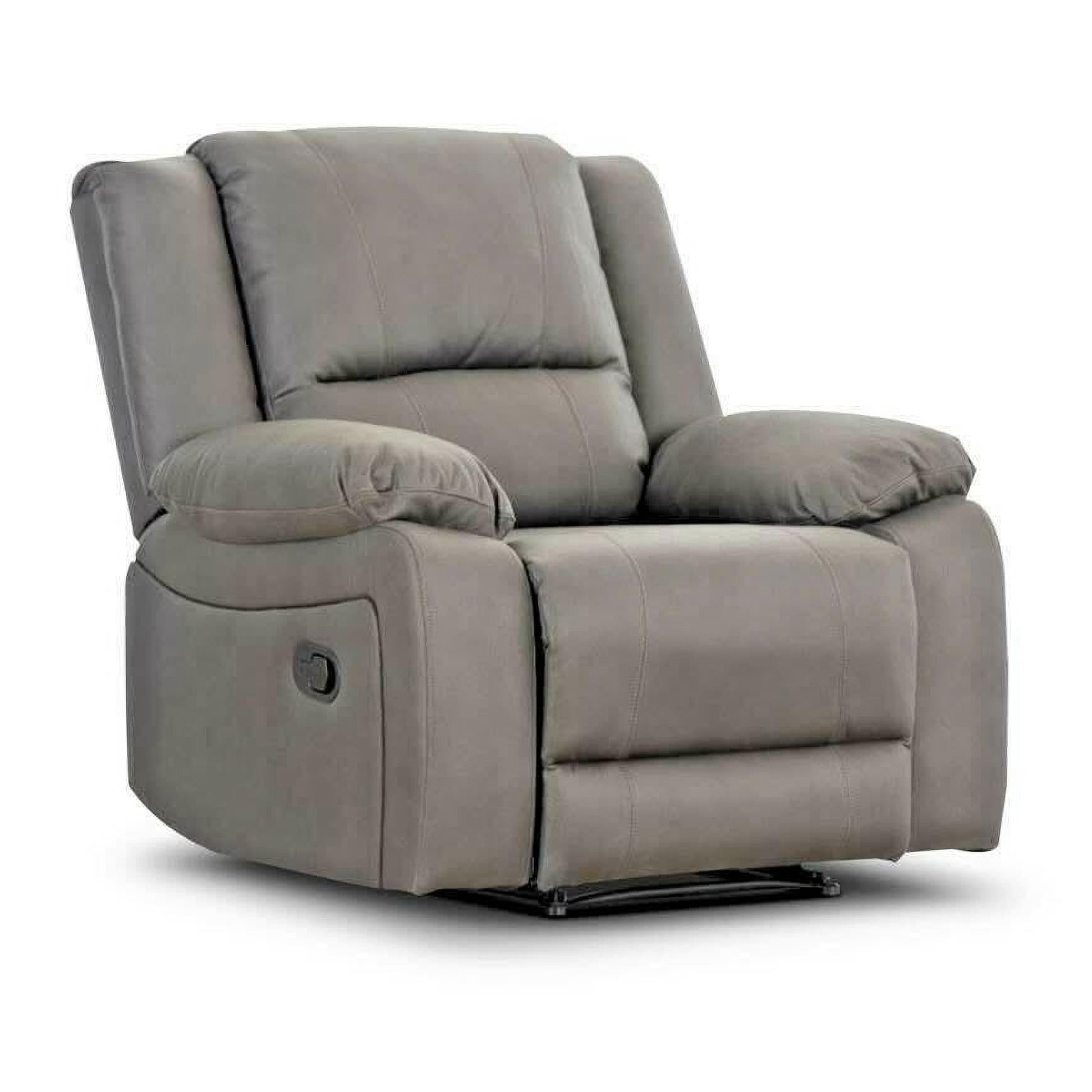 Dorval Single Electric Recliner Armchair in Latte - Chocolate Wood