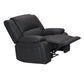 Dorval Single Electric Recliner Armchair in Onyx - Chocolate Wood