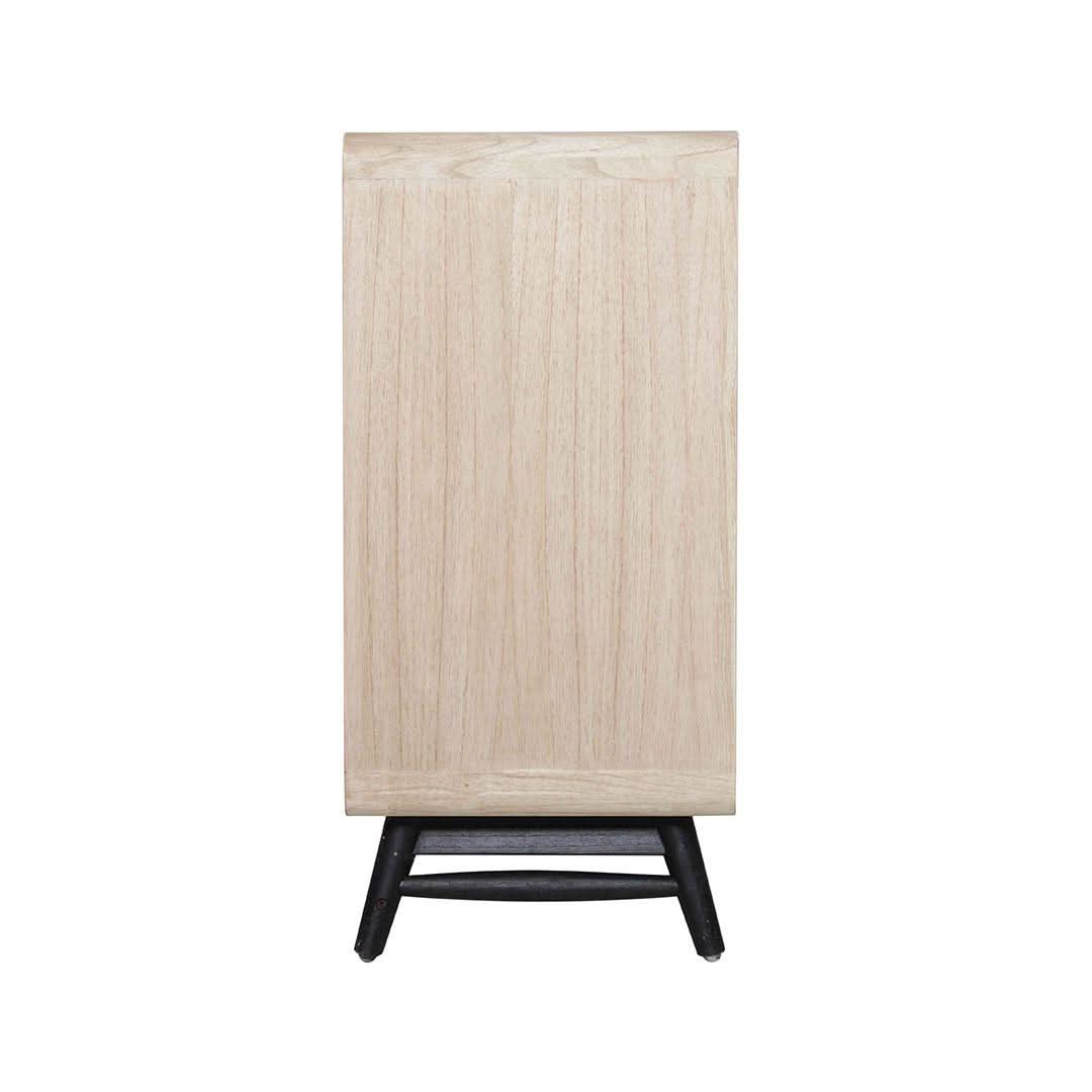 DRAPER MINDI WOOD 3 DRAWER TALLBOYCHEST OF 3 DRAWERS - RECLAIMED AGED FINISH - MyChocolateWood