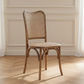 DUMAS SOLID OAK & RATTAN ARCHED BACK DINING CHAIR NATURAL - MyChocolateWood