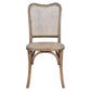DUMAS SOLID OAK & RATTAN ARCHED BACK DINING CHAIR NATURAL - MyChocolateWood