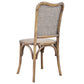 DUMAS SOLID OAK & RATTAN ARCHED BACK DINING CHAIR NATURAL - MyChocolateWood