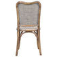 DUMAS SOLID OAK & RATTAN ARCHED BACK DINING CHAIR NATURAL - MyChocolateWood