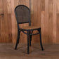 DUMAS SOLID OAK & RATTAN DINING CHAIR BLACK - MyChocolateWood