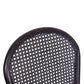 DUMAS SOLID OAK & RATTAN DINING CHAIR BLACK - MyChocolateWood