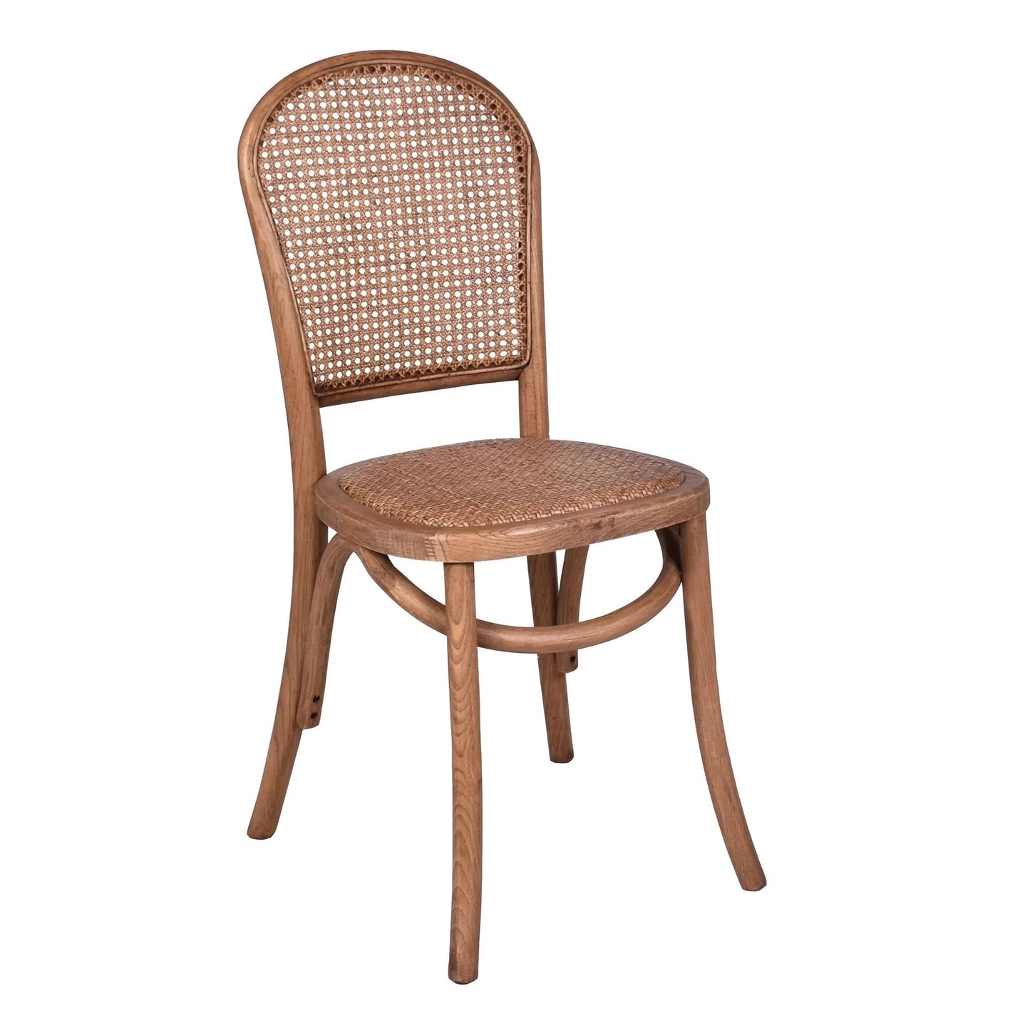 DUMAS SOLID OAK & RATTAN DINING CHAIR NATURAL - MyChocolateWood