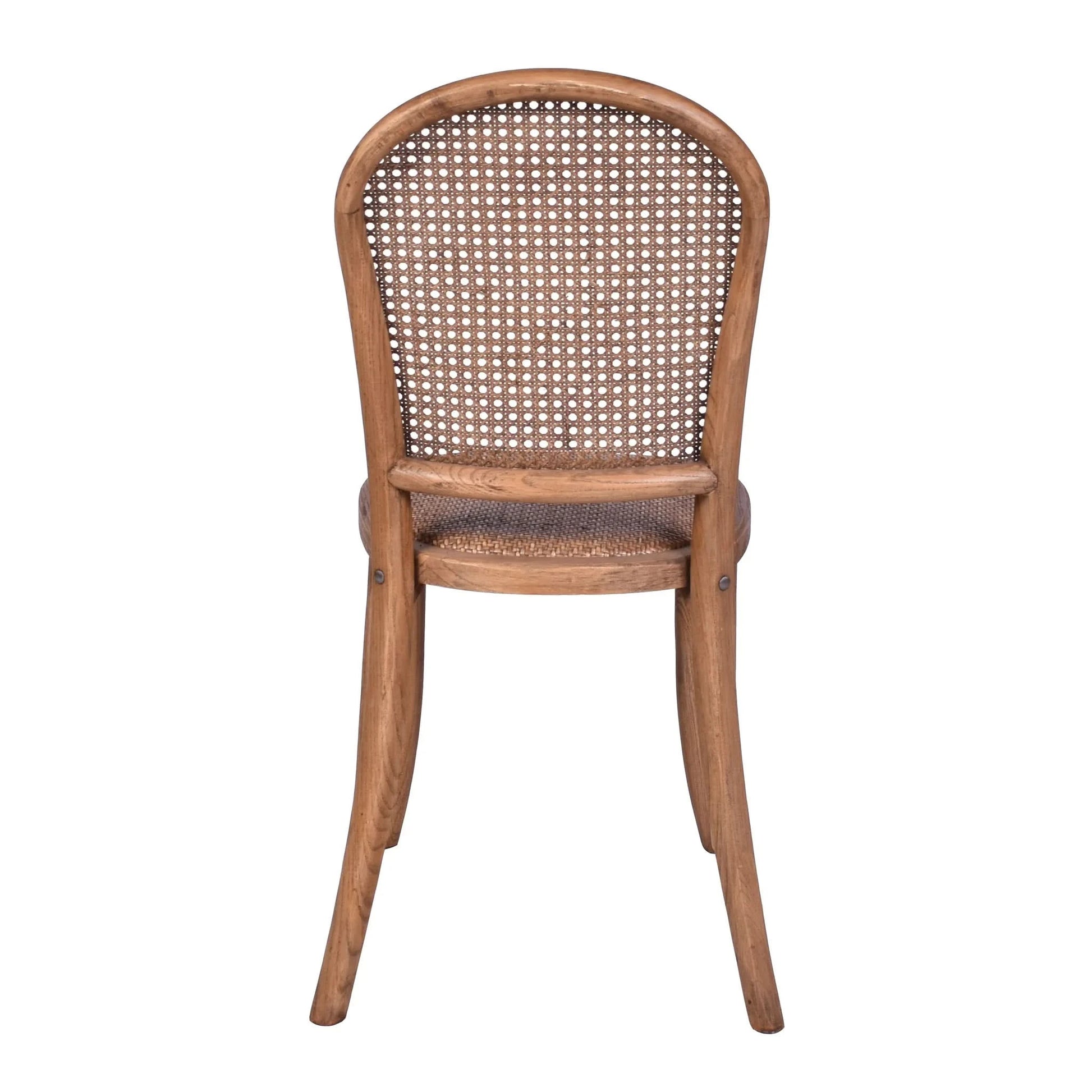 DUMAS SOLID OAK & RATTAN DINING CHAIR NATURAL - MyChocolateWood