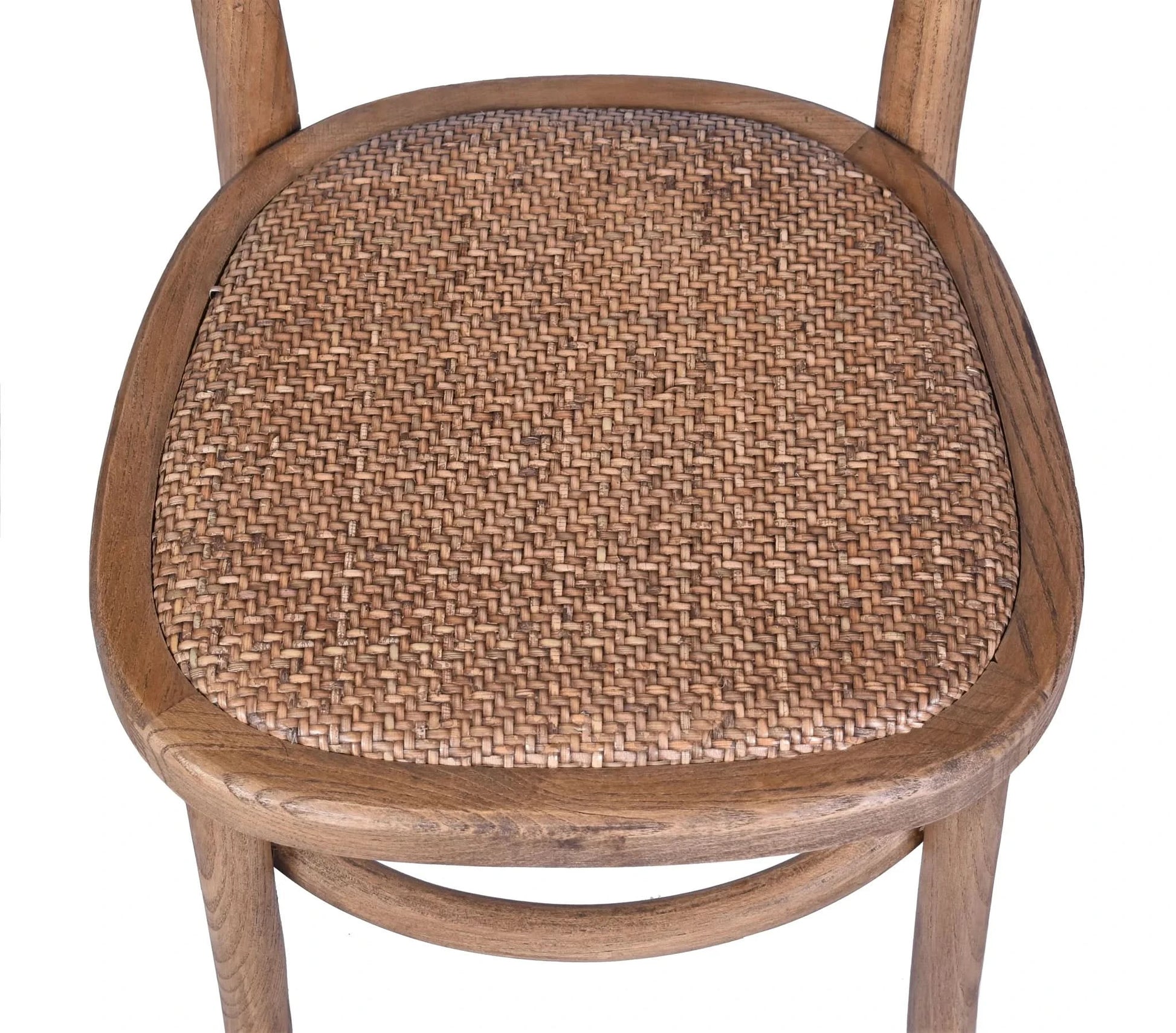 DUMAS SOLID OAK & RATTAN DINING CHAIR NATURAL - MyChocolateWood