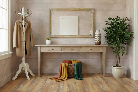 DUTCHY FRENCH PROVINCIAL HALL TABLE/CONSOLE TABLE 3 DRAWERS WITH PARQUETRY PATTERN 180 CM - MyChocolateWood