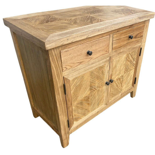 DUTCHY FRENCH PROVINCIAL STYLE BUFFET/SIDEBOARD 2 DOORS & 2 DRAWERS WITH PARQUETRY PATTERN 90 CMS - MyChocolateWood