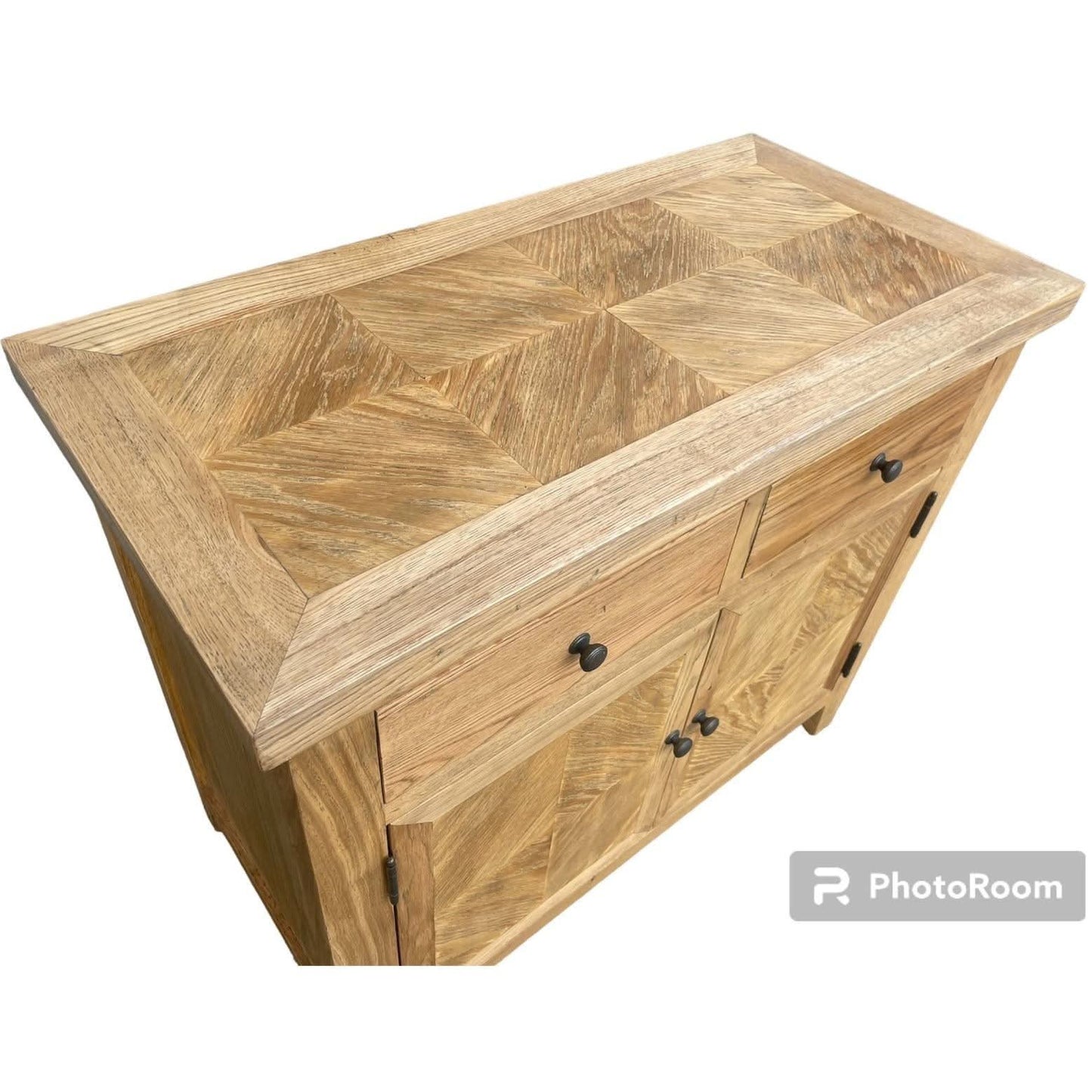 DUTCHY FRENCH PROVINCIAL STYLE BUFFET/SIDEBOARD 2 DOORS & 2 DRAWERS WITH PARQUETRY PATTERN 90 CMS - MyChocolateWood