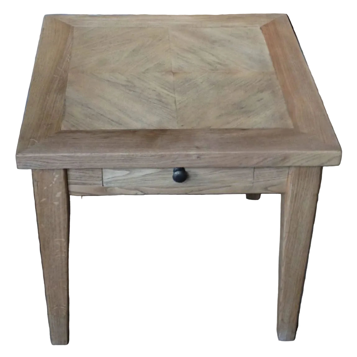 DUTCHY FRENCH PROVINCIAL STYLE SIDE TABLE/LAMP TABLE 1 DRAWER WITH PARQUETRY PATTERN 55 CM - MyChocolateWood