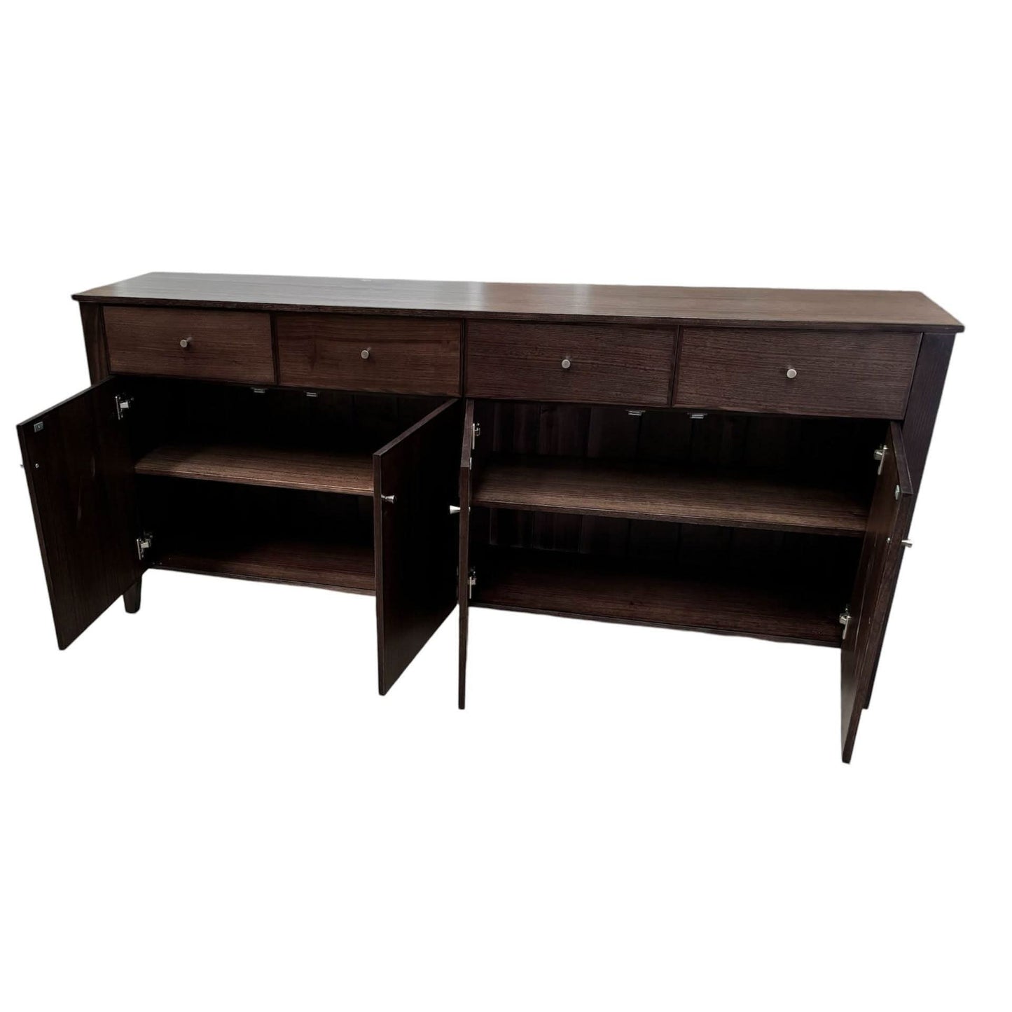 DYLAN AUSTRALIAN MADE TASSIE OAK 4 DOORS & 4 DRAWERS BUFFET/SIDEBOARD IN CHOCOLATE - MyChocolateWood
