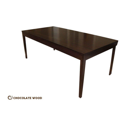 DYLAN AUSTRALIAN MADE TASSIE OAK DINING TABLE IN CHOCOLATE