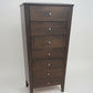 DYLAN TASSIE OAK 7 DRAWERS NARROW TALLBOY IN CHOCOLATE AUSTRALIAN MADE TO ORDER - MyChocolateWood