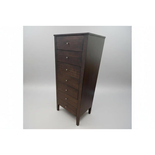 DYLAN TASSIE OAK 7 DRAWERS NARROW TALLBOY IN CHOCOLATE AUSTRALIAN MADE TO ORDER - MyChocolateWood