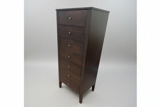 DYLAN TASSIE OAK 7 DRAWERS NARROW TALLBOY IN CHOCOLATE AUSTRALIAN MADE TO ORDER - MyChocolateWood