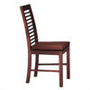EBONY SOLID MAHOGANY TIMBER DINING CHAIR WITH CUSHION SEAT- MAHOGANY