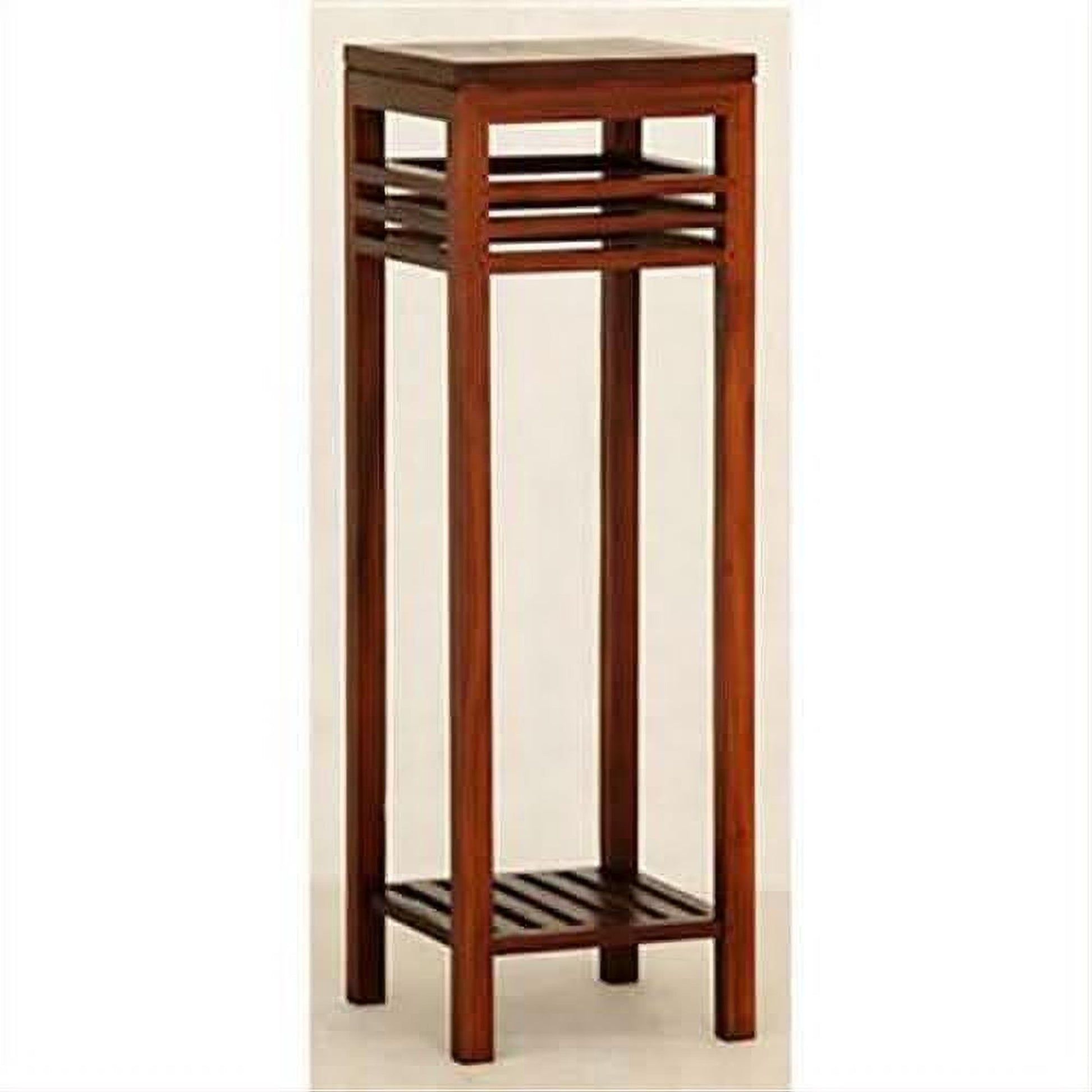 Ebony Solid Mahogany Timber Plant Stand in Chocolate - Chocolate Wood