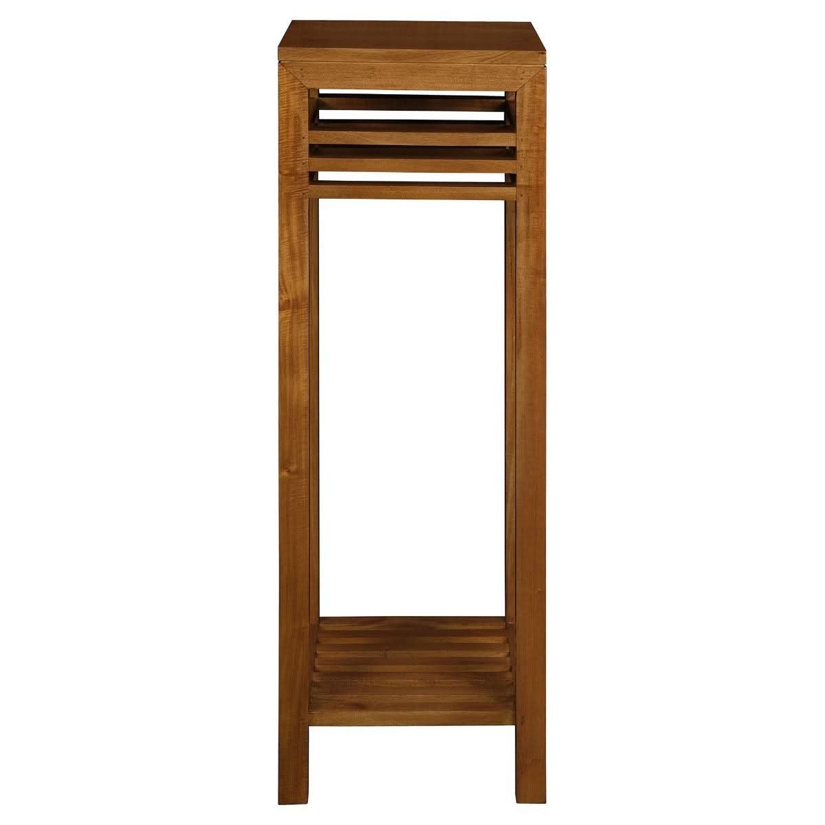 EBONY SOLID MAHOGANY TIMBER PLANT STAND - LIGHT PECAN - MyChocolateWood