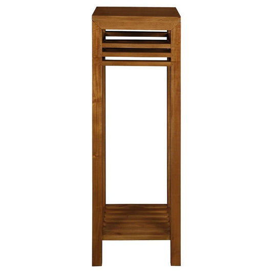 EBONY SOLID MAHOGANY TIMBER PLANT STAND - LIGHT PECAN - MyChocolateWood