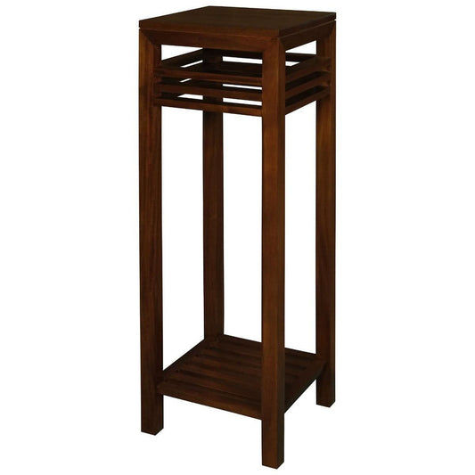 EBONY SOLID MAHOGANY TIMBER PLANT STAND - MAHOGANY